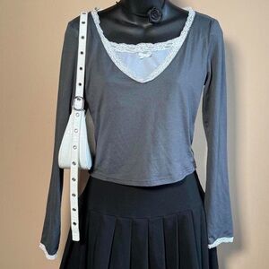 Grey long sleeve top